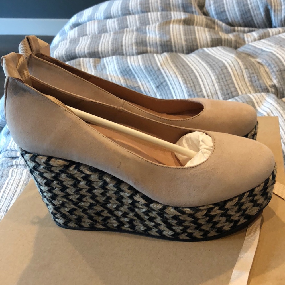 Free people espadrilles wedge lace up shoes